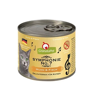 Imagen de GranataPet Symphonie No. 7 Comida para Gatos sin Cereales ni azúcares añadidos, Filete en gelatina Natural, Delicado alimento húmedo Gatos, 6 x 200 g