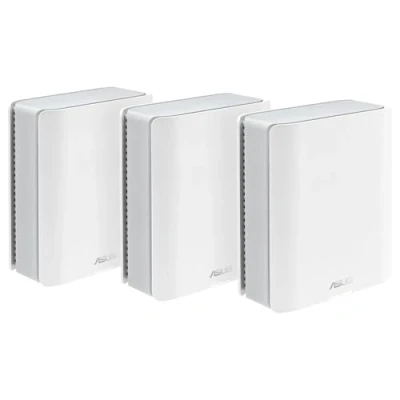 Imagen de ASUS ZenWiFi BT10 3 Pack WiFi tribanda 7 Mesh, 18 Gbps, 780 m2 (3 unidades), dos puertos 10G, controles de seguridad y parentales incluidos, Smart Home Master SSIDs, Mobile Tethering 4G 5G, Blanco