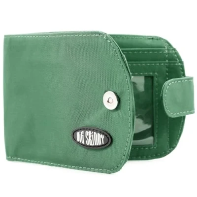 Imagen de Big Skinny Women&#039;s Taxicat Bi Fold Slim Wallet, Holds Up to 25 Cards, Verdant Green