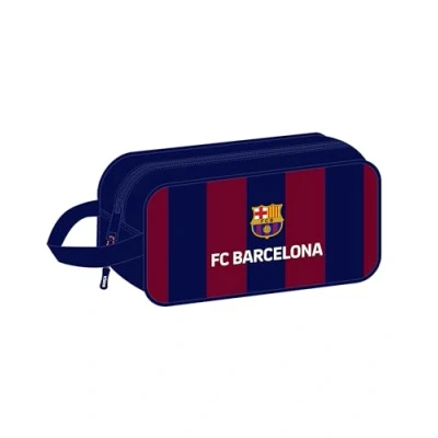 Imagen de Safta F.C. Barcelona Zapatillero Mediano, Multiusos, Portatodo, Deporte, Extraescolares, Fútbol, Cómodo y Versátil, 29x14x15 cm, Color Azul Marino/Granate