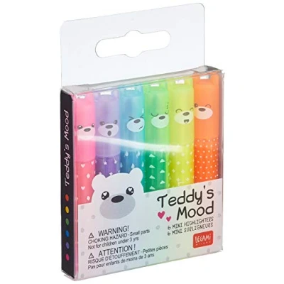 Imagen de Legami Set de 6 miniiluminadores Teddy&#039;s Mood, piezas (1 paquete)