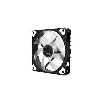Imagen de NOX Ventilador H FAN PRO WHITE LED NXHUMMERHFANPROW para Caja PC 120mm, funcion PMW, 7 aspas, rodamientos hidráulicos, diseño silencioso optimizado, esquinas soporte goma, Blanco Pmw