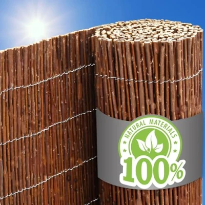 Imagen de urfence Tu Oasis: 90x600 Valla de Mimbre Natural Malla Ocultacion Balcon Privacidad Protección Sol y Viento Vallas Cañizo Terraza Vaya Jardin Sombreo Panel Decorativo Madera Caña