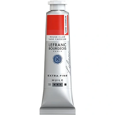 Imagen de Lefranc Bourgeois Óleo Extra Fino 40ml Tubo de pintura, Rojo claro libre Cadmio