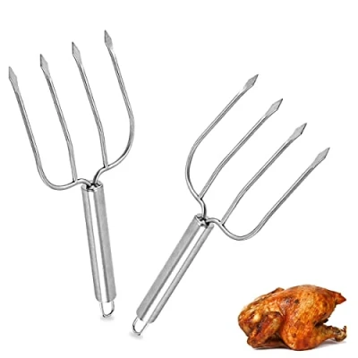 Imagen de 2 Piezas Carne Aves de Corral Tenedores Tenedor para Pavos Cuatro Agujas Carne, Utensilios Cocina Horno, Cocina.