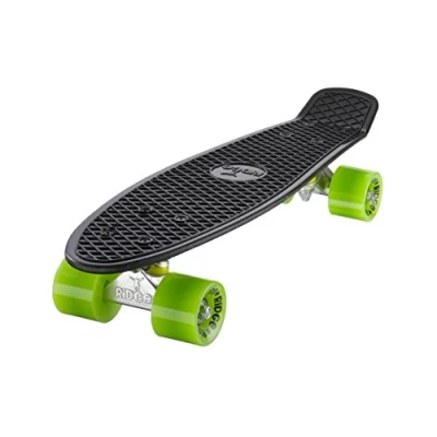 Imagen de Ridge Original 22&quot; Cruiser Skateboard, Unisex, Negro/Verde (Noir/Vert), 55 cm