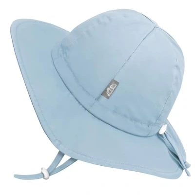 Imagen de Jan &amp; Jul Sombrero de algodón transpirable con protección UPF 50+ para niños pequeños, Azul claro, 6 24 Months