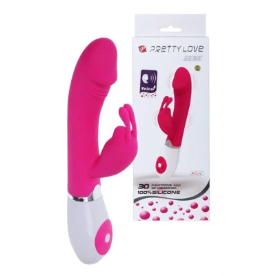 Imagen de Vibrador Gene voz color rosa y de silicona PrettyLove