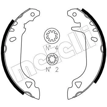 Imagen de Kit de zapatas METELLI 53 0066J