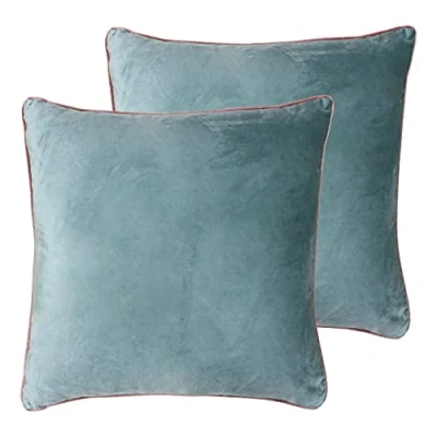 Imagen de Paoletti Meridian Twin Pack Cojines llenos de Plumas, Mineral/Rubor, 55 x 55cm, 2