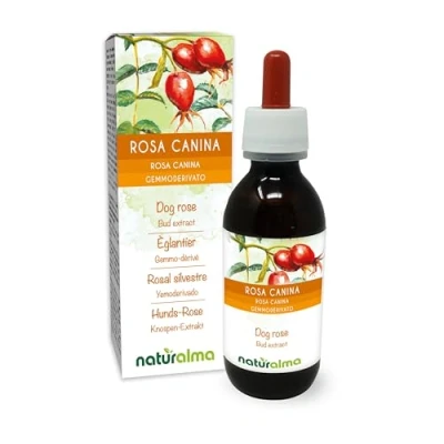 Imagen de Rosal silvestre (Rosa canina) Yemoderivato sin alcohol de yemas frescas Extracto líquido gotas 120 ml Complemento alimenticio Vegano