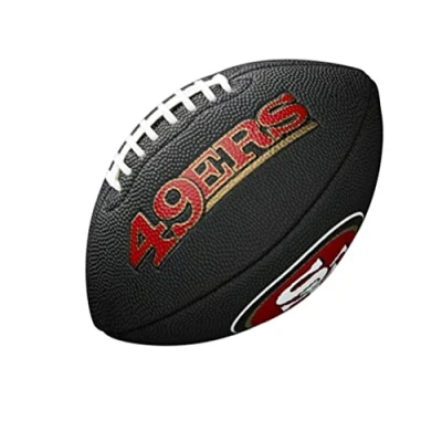 Imagen de Wilson WTF1533BLXBSF Pelota de fútbol Americano Mini NFL Team Soft Touch San Francisco 49ers para Juego recreativo, Unisex Adult, Negro