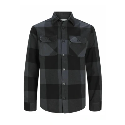 Imagen de Jack &amp; Jones OVER Kariertes Camisa, Hombre, Talla: XS, Asphalt