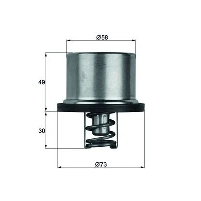 Imagen de MAHLE ORIGINAL THD 1 86 Termostato, refrigerante con junta