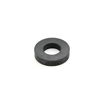Imagen de Magnet Expert® FR60248 2 Diámetro Exterior de 60 mm. x 24 mm I.D. Imanes ferrita Y30BH 8 Grosor, 2,4 kg Fuerza (2 Unidades), Plata