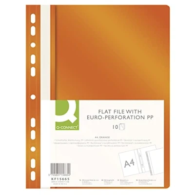 Imagen de Q CONNECT KF15665 Archivador de plástico (A4, 10 unidades), color naranja
