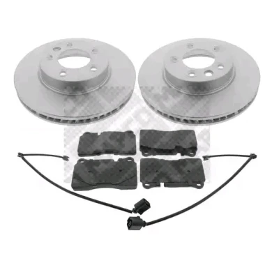 Imagen de MAPCO 47981HPS Kit de discos y pastillas freno Eje delantero ventilado Chapa antichirridos preparado para indicador desgaste norauto, oscaro,