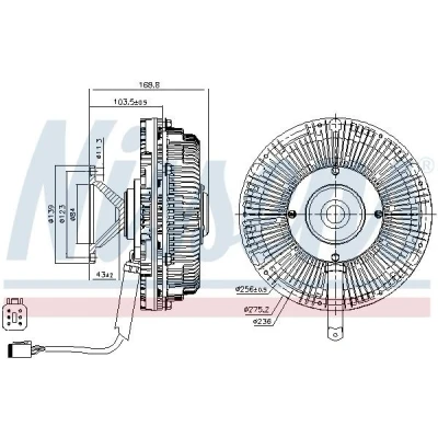 Imagen de Embrague del ventilador NISSENS NIS 86243