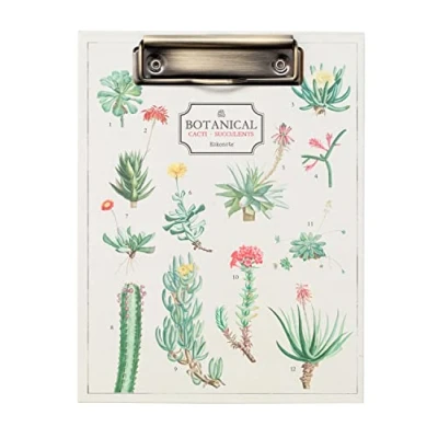 Imagen de Grupo Erik Carpeta pinzas A5 Botanical Cacti con bloc y bolsillo Portapapeles pinza 17x21,8 cm para documentos