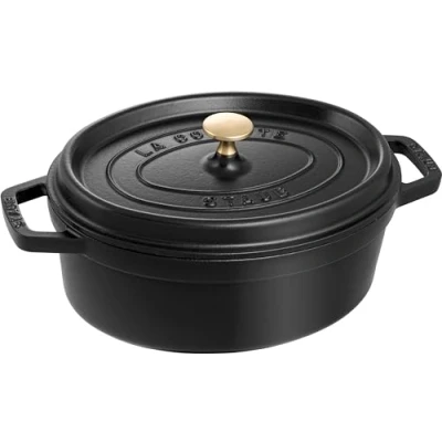 Imagen de STAUB Cacerola/Cocotte de Hierro Fundido Ovalada, 27 cm Diámetro, 3,2 L, Negro