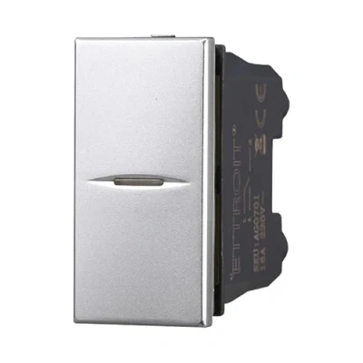 Imagen de Desviador axial 1P 16 A unipolar, compatible con Bticino Axolute (gris)