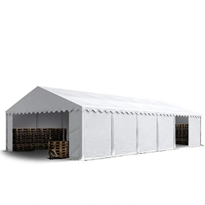 Imagen de TOOLPORT Carpa almacén 6x12 m PVC 700 N Impermeable Blanco de Almacenamiento