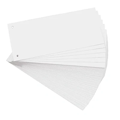 Imagen de Paquet 100 Fiches Intercalaires Horizontales Unies Perforees Nature Future 105x240mm
