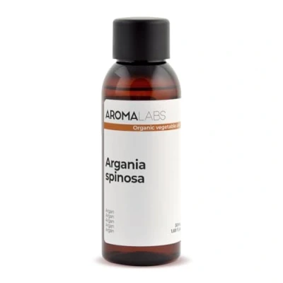 Imagen de ORGÁNICO Aceite vegetal Argán 50mL 100% Puro, Natural, Prensado en frío y Certificado Cosmos AROMA LABS (Marca Francesa)