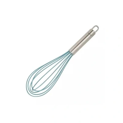Imagen de ZENKER Batidor Varillas Silicona, Batidora de Cocina Manual, Acero Inoxidable y Color Crema con Mango Inox. 23x5,5cm, 1 ud.