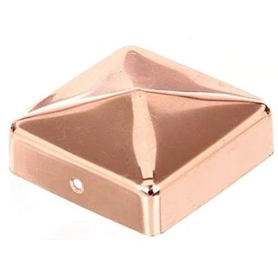 Imagen de Alberts 217280 Capuchón para postes de madera, Forma plana, Cobre, 70 x mm