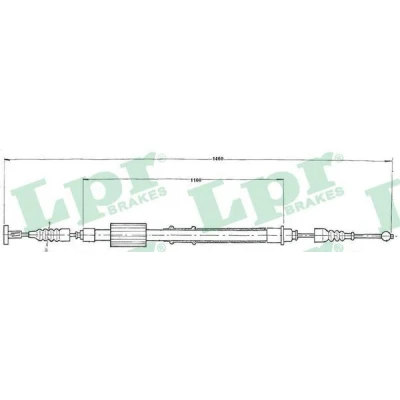 Imagen de LPR C0155B Cable de Freno Mano 1448/1102 Discos FIAT: BRAVO 1