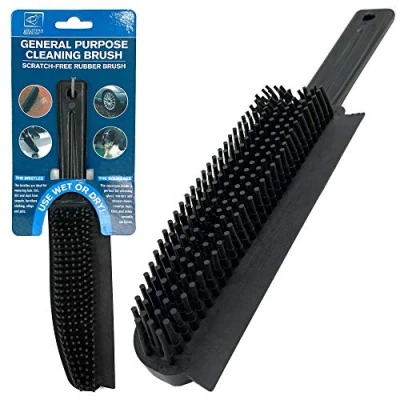Imagen de Cepillo de Mano Profesional 2 en 1 Goma Limpieza Uso General con Cerdas sin Arañazos Ideal para Quitar Pelos Máscotas Alfombras por The Dustpan and Brush Store