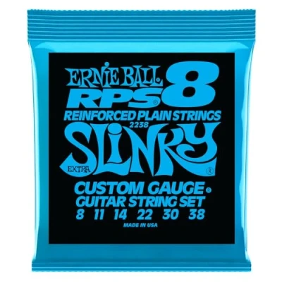 Imagen de Ernie Ball Extra Slinky RPS Cuerdas para guitarra eléctrica, entorchado de níquel, calibre 8 38