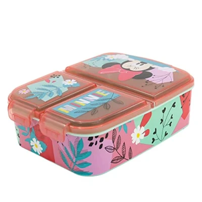Imagen de Fiambrera infantil múltiple con 3 compartimentos de Minnie Mouse