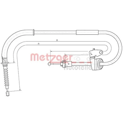 Imagen de METZGER 10.4307 Cable de Freno Mano Atrás izquierda 1474/1324 COFLE