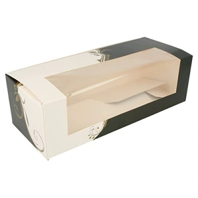 Imagen de García de Pou 204.76 Cajas Pastelería con Ventana 275 G/M2, 26 x 11 8 cm, Set 50, Blanco