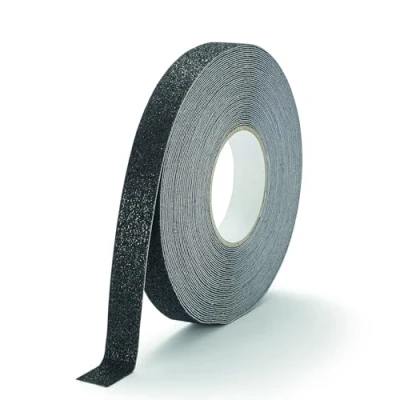 Imagen de Durable Cinta antideslizante DURALINE GRIP+, 25 mm x 15 m, para asegurar escaleras, rampas, negra, 109401