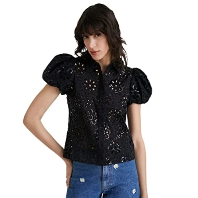 Imagen de Desigual CAM_filadelfia Camisa, Negro, S para Mujer