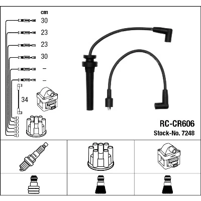 Imagen de NGK 7248 Juego de Cables Encendido 5 CHRYSLER: Stratus Berlina, Cabrio, VOYAGER 4