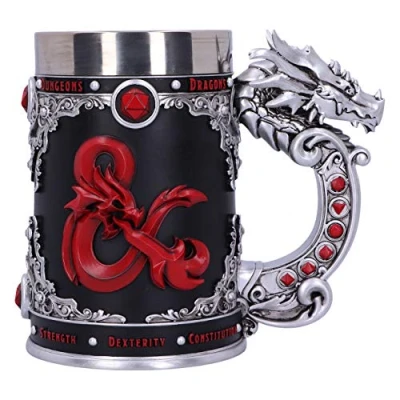 Imagen de Nemesis Now B5358S0 Dungeons &amp; Dragons Fantasy Juego de rol Die D20 Tankard, Resina, Negro, 15.5 Centimeters cm