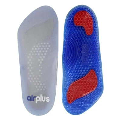 Imagen de SKLZ Mens Orthotic, Airplus Plantilla ortopédica de Gel para Hombre, Soporte talón y Arco, Comodidad Estabilidad Superiores, Transparente, tamaño Mediano, Medium