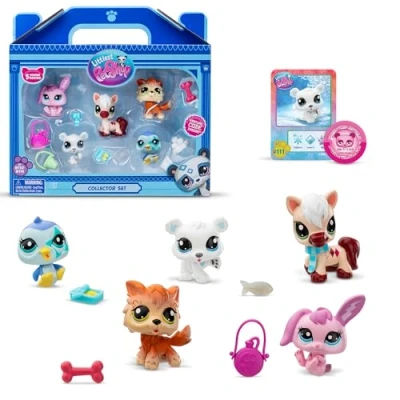 Imagen de Littlest Pet Shop Winter Besties Collector Set LPS Gen 7, auténticas figuras misteriosas, juguete sorpresa coleccionable Kidult, niñas, niños, adolescentes a partir de 4 años
