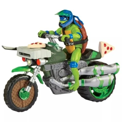 Imagen de Teenage Mutant Ninja Turtles 83431CO Mayhem Kick Cycle con Figura Exclusiva de Leonardo. Regalo Ideal para niños 4 a 7 años y fanáticos TMNT, Multicolor