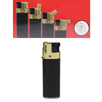 Imagen de mechero modelo Sidekick GoldCap como normal o pipa 3 posiciones ajustables 0, 45 y 90 grados (negro/dorado)