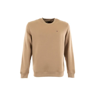 Imagen de Tommy Jeans Sudadera Hombre Regular Fit Flag Fleece con Cuello Redondo, Beige (Coastal Taupe), L