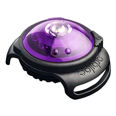 Imagen de Orbiloc luz LED de seguridad doble intermitente/sólida para perros, correr alta visibilidad, duradera, resistente al agua, a los impactos, se fija arneses y collar, paseo