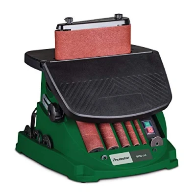 Imagen de Holzstar 5903501 OBSS 100 Lijadora de husillo y banda (mesa trabajo inclinable 0 45, motor 450 W, incluye casquillos lijado lijado)