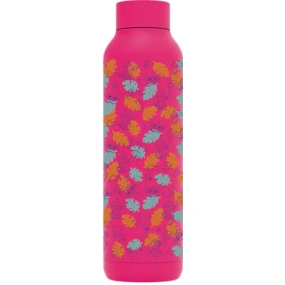 Imagen de Quokka Botella Termo Acero Inoxidable Solid Raspberry Pink 630 ML Stitch Tropical