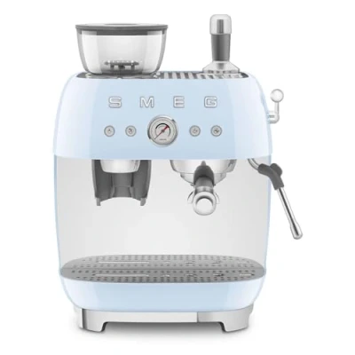 Imagen de SMEG EGF03PBEU Cafetera Espresso con Molinillo, Plastic, Azul Pastel