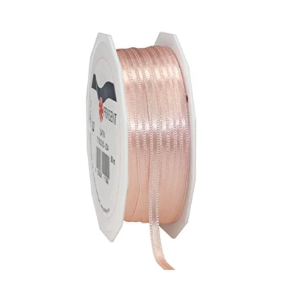 Imagen de Präsent Albaricoque, 55 Yardas para Envolver, 0.12 Pulgadas de Ancho, decoración y Manualidades, Cinta Decorativa Regalos, Cada ocasión, Poliéster, Rosa Polvo, 3mm 50m, 50